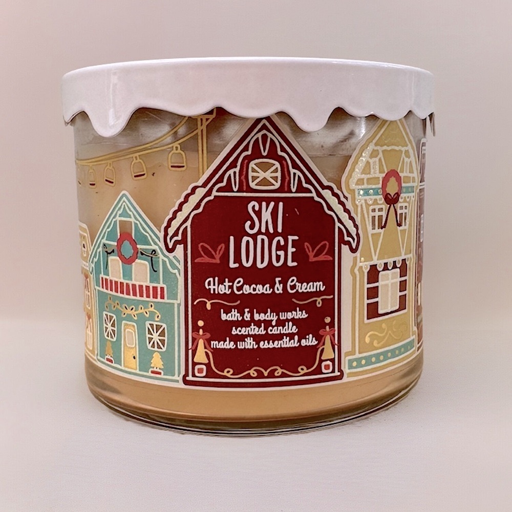 🤎 BBW “RARE” Hot Cocoa & Cream “Ski Lodge” 3-Wick Candle NEW